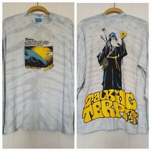 Talking Terps Dawn of the Stars T Shirt Mens M Long Sleeve White Gray Tie Dye *